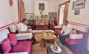 कांग्रेस नेता प्रकाशमान सिंह र विप्लवबीच भेटवार्ता