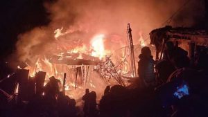 मुगुको गमगढी बजारमा आगलागी, १७ घर र ३ घुम्ती पसल जले