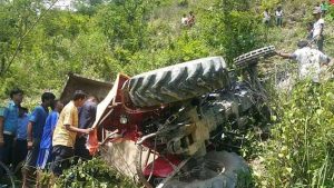 जाजरकोटमा ट्याक्टर दुर्घटना तीन जनाको मृत्यु,सहचालक गम्भीर घाइते