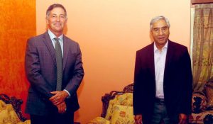 प्रधानमन्त्री देउवा र अमेरिकी राजदूतबिच भेटवार्ता ,एमसीसीबारे छलफल