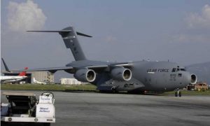 अमेरिकी सेनाको जहाज काठमाडौं आइपुग्यो