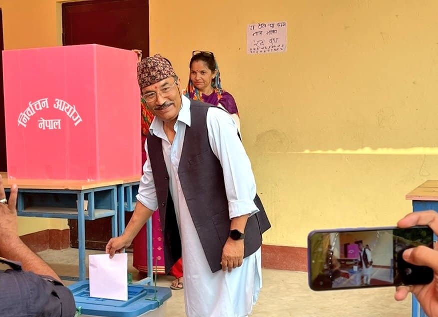 कमल थापाले गरे मतदान