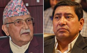 एमाले अध्यक्ष ओली र माओवादी नेता श्रेष्ठबीच भेटघाट
