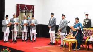नव नियुक्त चार मन्त्री र एक राज्यमन्त्रीले लिए शपथ