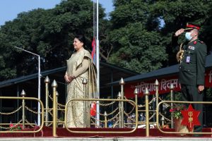 संविधान दिवसको अवसरमा टुँडिखेलको कार्यक्रममा राष्ट्रपति, उपराष्ट्रपति र प्रधानमन्त्री
