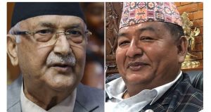 ओली र किसान श्रेष्ठबीच भेटवार्ता