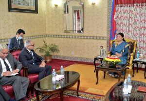 राष्ट्रपति भण्डारी र भारतीय विदेश सचिव क्वात्राबीच भेटवार्ता