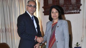 परराष्ट्रमन्त्री पौड्यालसँग भारतीय विदेश सचिव क्वात्राको भेटवार्ता