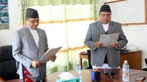 नव निर्वाचित राष्ट्रियसभा सदस्य दसौंदीले लिए शपथ