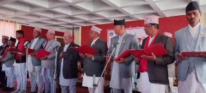 लुम्बिनीका नव नियुक्त मन्त्रीहरूले लिए शपथ