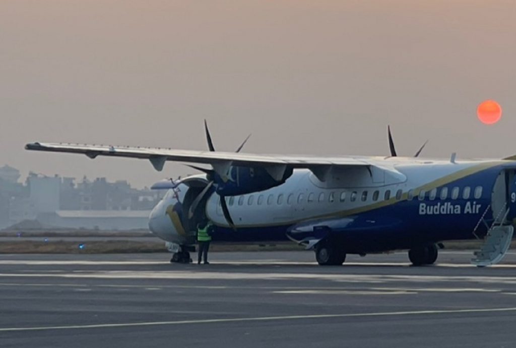 बुद्ध एयरले ल्यायो नयाँ एटिआर–७२ जहाज