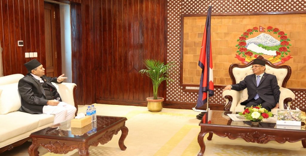 प्रधानमन्त्री र सभामुखबीच भेटवार्ता