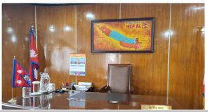 मेयर शाहको कार्यकक्षमा ‘ग्रेटर नेपाल’ को नक्सा